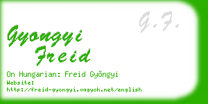 gyongyi freid business card